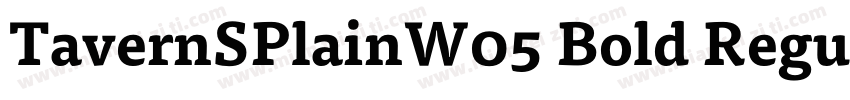 TavernSPlainW05 Bold Regular字体转换